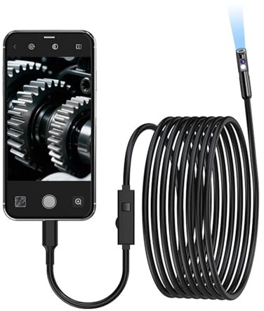Endoskopkamera med enkel/dubbel lins for typ-c LED-ljus IP67 boreskopindustriinspektionskamera(3m,Dual Lens)