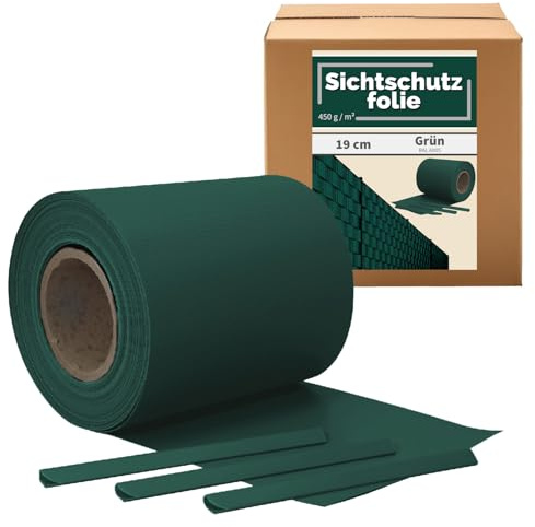 Kingpower Sichtschutz PVC Sichtschutzstreifen für Doppelstabmatten Zaun Doppelstabmattenzaun Stabmattenzaun Gartenzaun Auswahl 5 Farben, Farbe:Grün, Rollenlänge:35 m