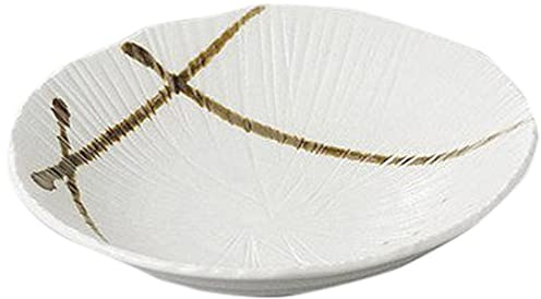 せともの本舗 Set of 10, Large Pot, Planting Pot, Gold Sink Large Bowl, 9.4 x 8.9 x 2.2 inches (24 x 22.5 x 5.5 cm), Restaurant, Ryokan, Japanese Tableware, Restaurant, Commercial Use, Tableware, Tableware