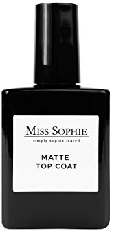 MISS SOPHIE'S Top Coat -Matte, matter Überlack für Nagelfolien (Nail Wraps) und Nagellack, ultra schnell trocknend mit bis zu 14 Tagen Halt