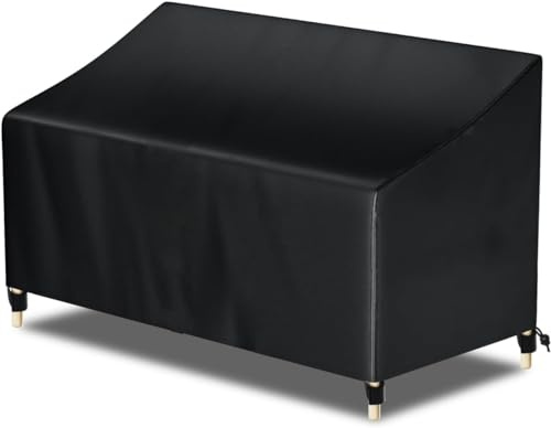 Awnic Abdeckung Gartenbank 3 Sitzer Wasserdicht Telo Oxford 160x70x60/88cm | Gartenbank Abdeckung Strapazierfähig, Schutzhülle Bank Winterfest & Windfeste, UV-beständig Gartensofa Abdeckung