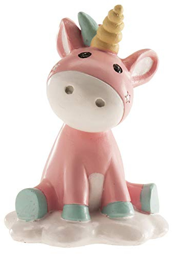 Dekora - Taufe Deko Tortenfigur für Tauftorte Einhorn - 10 cm
