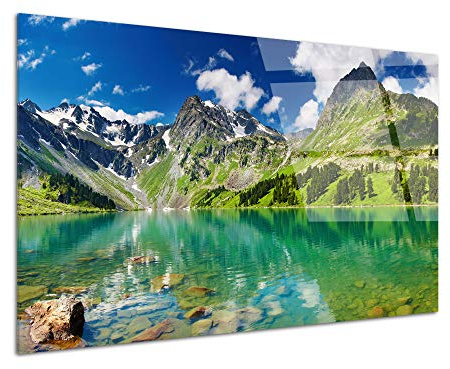 DECLINA – Cadre Mural reflet de montagne – Cadre Neige & Relief Style Outdoor – Impression Haute Définition Sur Verre Acrylique – Fabriqué En France
