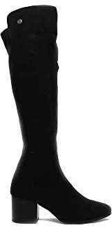 Niko Amore - Bota alta con tacón, cremallera, suela de goma, para: Mujer color: NEGRO talla:38