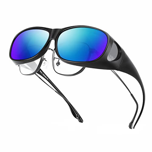 Bloomoak porte des lunettes pour hommes femmes - Lunettes de vue Wrap Around/Conduite/Anti-reflets/Protection uv400 / Informatique