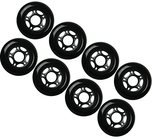 TJPoto Set di 8 ruote di ricambio per pattini in linea, hockey, fitness, 80 mm, 82 A