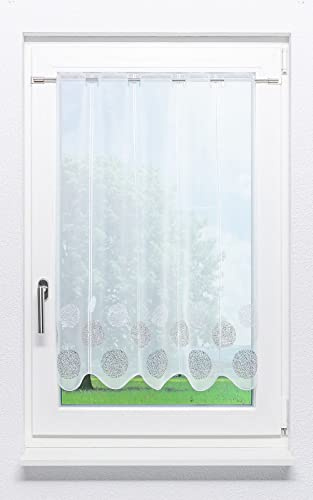 LYSEL Scheibengardine Kringel Muster (Bx H) 128cm * 90cm Braun/grau-braun