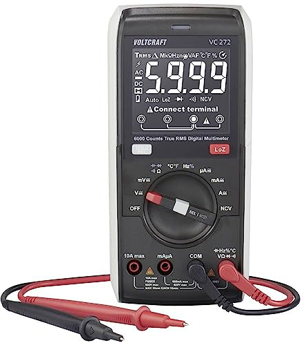 VOLTCRAFT VC272 Hand-Multimeter kalibriert (ISO) digital True RMS LoZ CAT III 600 V Anzeige (Counts): 6000