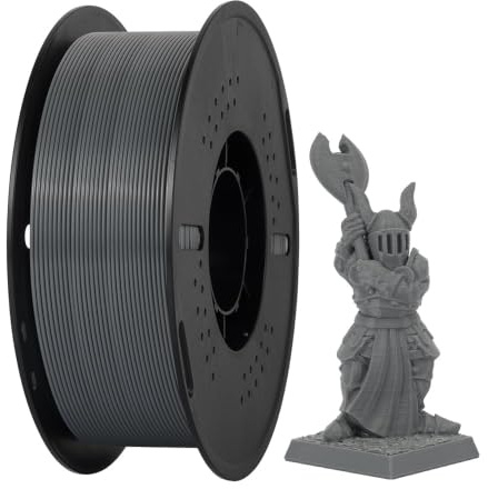 Kingroon PETG Filament 1.75mm, PETG 3D Drucker Filament Maßgenauigkeit ±0,02mm, 1KG Spule (2.2 LBS) PETG Filament für 3D Drucker, Grau