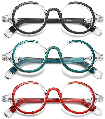 VEVESMUNDO Runde Lesebrille Damen Herren Retro Vintage Design Nerdbrille Brille