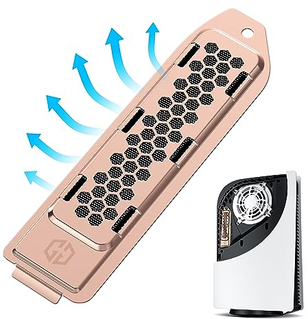 GRAUGEAR Wärmeableitende Metall-Staubschutzhaube für PS5 Konsole, M.2 SSD | Staubschutzhaube für PS5 Konsole, PS5 M.2 SSD Slot - Abdeckung mit Belüftung, Optimal für PS5 Speichererweiterung