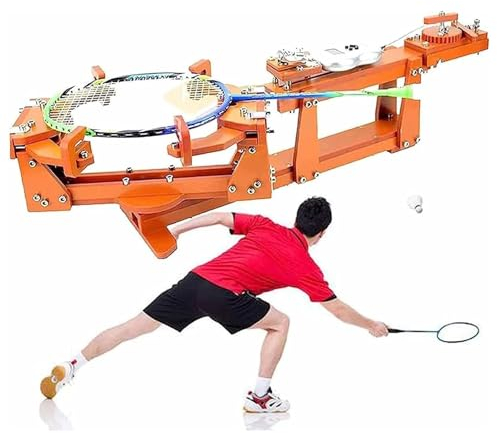 YMAOMAO Badmintonschläger-Bespannungs-Einfädelmaschine, persönliche Bespannungswerkzeuge mit Winde, 6-Punkt-Badminton-Bespannungsmaschine mit Fester 60-Pfund-Winde, für DIY-Squash-, Tennis