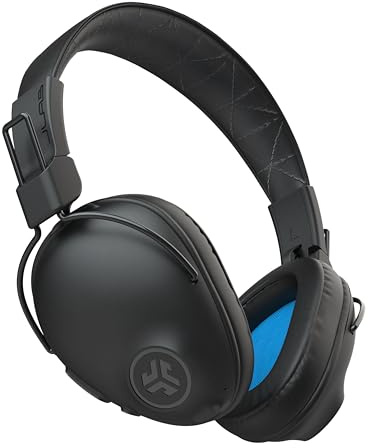 JLab Studio Pro+ Trådlösa hörlurar över örat – 65+ H Playtime hopfällbara Bluetooth-hörlurar, Over-Earphones med mikrofon, multipoint, molnskum komfort och anpassningsbart ljud, svart