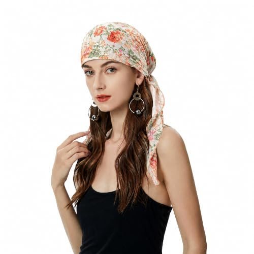 ZLYC Damen Chemo Turban Mütze Vorgebundenes Kopftuch Headwraps Leichte Hut | Leicht Atmungsaktiv