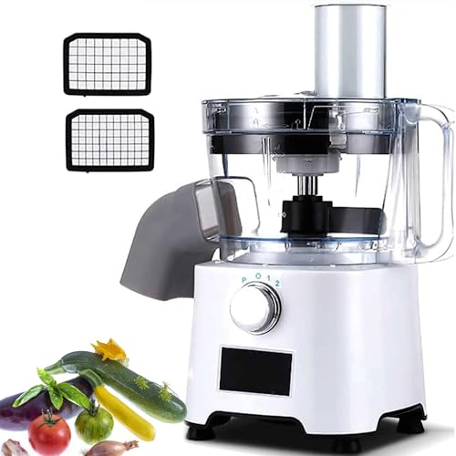 ylpddmm Cortador de Verduras eléctrico de 800W，Mandolina Electrica，Vegetable Chopper,Motor Eficiente, Cortadora para Verduras, Frutas