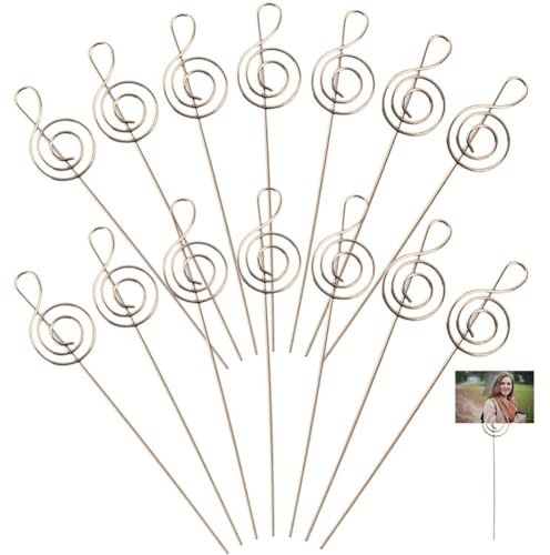 50 Stück Musiknoten, Metalldrähte, Memo-Clip, Notizkartenhalter, Tischnummern-Clip, Fotoständer Für Hochzeit, Party, Kuchendekoration