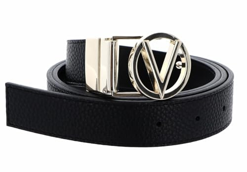 VALENTINO Damen ROOF Gürtel, Schwarz/Gold, Medium