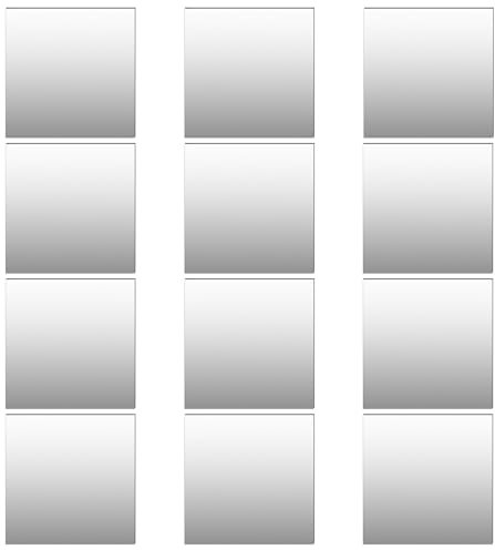 IGTOPS Espejo adhesivo autoadhesivo, espejo para pegar, lámina de espejo flexible, espejo de pared de 0,2 mm de grosor, espejo autoadhesivo para baño, salón, dormitorio, armario (12, 30 x 30 cm)