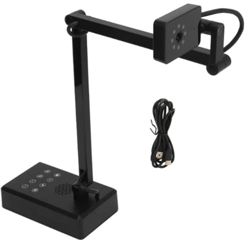 Rfeeuubft Caméra de Document USB 4K Webcam 16MP Visualiseur d'image Inversée Pliable pour Démonstration en Direct Conférence Web