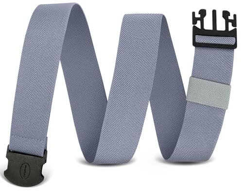 Aucuu Cintura di Nylon, 110cm Nylon Cintura Tattica, Regolabile Cintura Uomo Senza Buchi, Veloce Attraverso il Controllo di Sicurezza Dell'Aeroporto