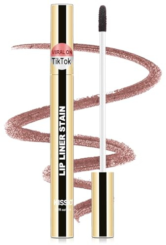 KISSIO Lippen-Liner Peel Off, natürliche Färbung, strapazierfähig, Übertragung und Wasser, lange Lebensdauer, mattes Finish, hellbraun