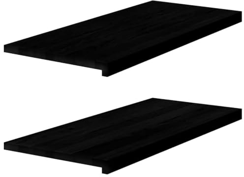 Snsowed Davanzali 2 pz Marrone Scuro 90x40x2 cm Legno Massello Rovere,Davanzali per Finestre,per Interni,Davanzale Interno,Soggiorno,Decorazione-4009199