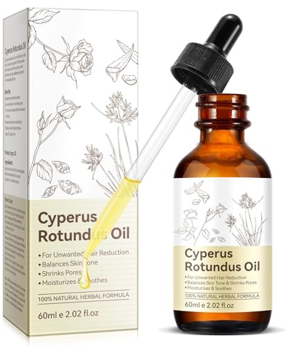 Cyperus Rotundus Oil for Hair Removal, Effective Ingrown Hair Treatment, Cyperus Rotundus Essential Oil for Hydrating & Smooth Skin, Suitable for All Skin Types (60 ML)