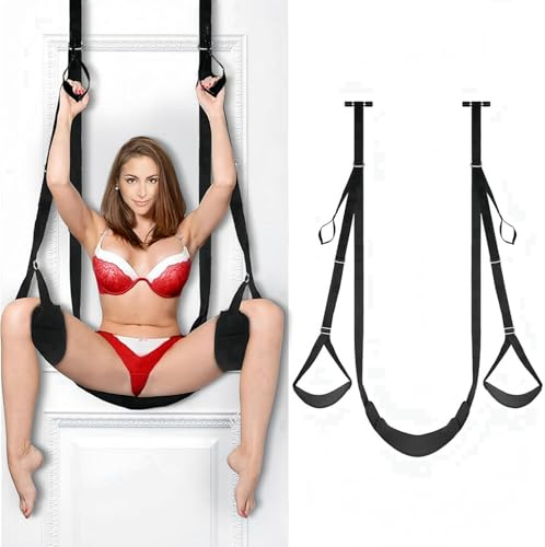 GAOLUWAN Sex Swing Sex Adults Over The Door Swing Sex 400LBS Door Hanging Love Swing Sex Pure Romance Adult BDSM Bondage Door Swing with Seat for Women Couples Sex Soft and Adjustable Sweatshirt