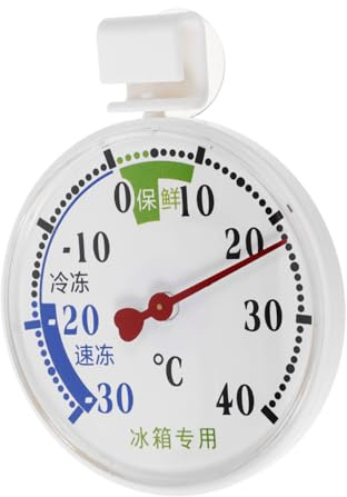STOBAZA Termometro Per Freezer e Frigorifero Misuratore Di Temperatura Preciso Con Ventosa Strumento Ad Ampio Raggio Per Monitorare Condizionatori