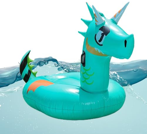 Poolschwimmer für Erwachsene – Big Dragon Poolliege, Strandschwimmer, aufblasbarer Wasserspielzeug-Liegestuhl, bequemes Sommerfloß | Outdoor-See-Fluss-Schwimm-Party-Dekorationen, Entspannungs-S