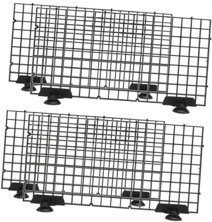 Yardwe 4 Stück Aquarium Trennwand aus Robustem Kunststoff Gitter Isolierplatte mit Clips Bodenfilter für Sauberes Wasser Einfache Installation Geeignet für Verschiedene Aquariengrößen