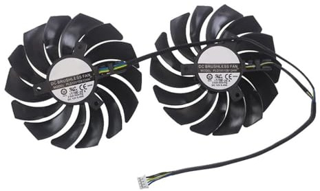 Ventilateur for Carte Graphique PLD10010B12HH DC12V 4 Broches RX580 RX480, Compatible avec MSI, Radeon, RX 480 RX 580(PLD10010B12HH)