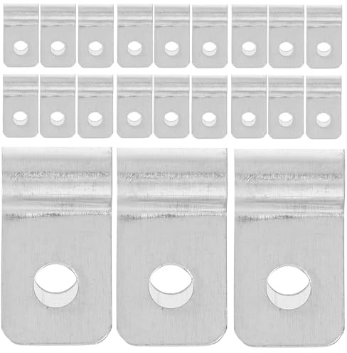 Toyvian 100 Pinces de Serrage en Aluminium Argenté pour Clôture Métallique et Fil Soudé, Clips Faciles à Installer pour Ranch et Exploitation Agricole