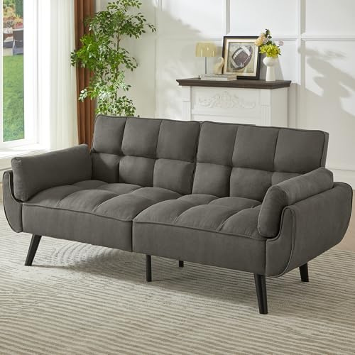 JIEXI Dreifaches Schlafsofa, Rückenlehne ohne Klappfunktion, 191x83cm, bequem, geeignet für Wohnzimmer, Zimmer, Schlafzimmer