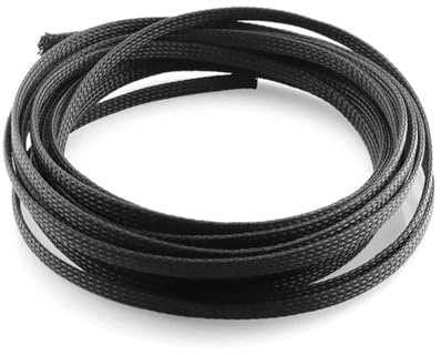 Gaines de Câbles,Gaine Cable Informatique Gaine tressée Extensible en Pet de 3 m/9,85 pi, Gaine Treillis métallique Flexible Noire for câbles TV, Audio et PC, protège des morsures Animaux(20 mm)