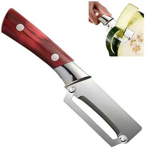 Multi-Functional Vegetable Peeler for Kitchen, Stainless Steel Fruit and Vegetable Peeler with Wooden Handle, Portable Kitchen Peelers for Fruit, Apple, Potato, Pumpkin, Papaya (1PC)