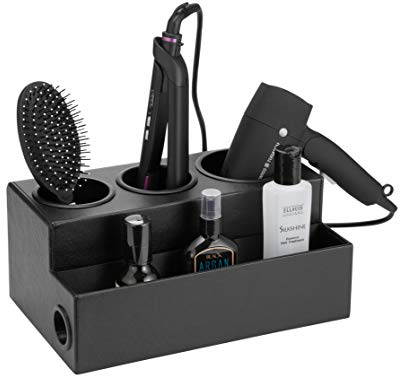 JackCubeDesign Porta-phon Strumento per la cura dei capelli Strumento per la cura del prodotto Articoli da bagno Accessori Porta-vassoio per ripiano del bagno Controsoffitto con 3 fori (nero)- MK154C