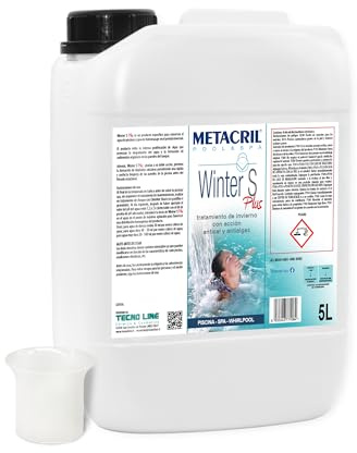 Metacril Winter S Plus + Dosatore, Trattamento Invernale Piscina e Spa 5 LT | Trattamento Invernale con Azione Anticalcare ed Elimina Alghe per Piscina e Spa Idromassaggio