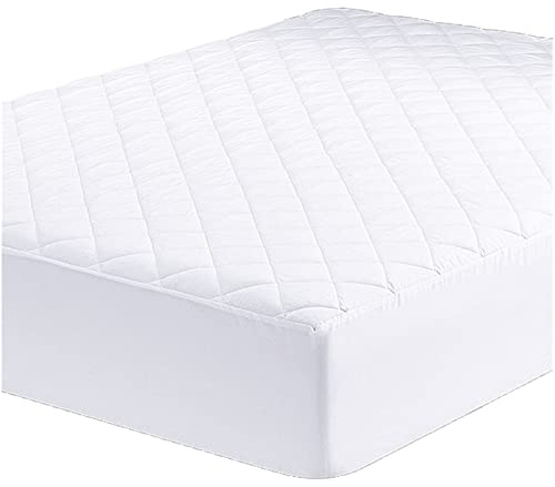 UYEESE Double Size Mattress Protector - Quilted Extra Deep Pocket Mattress Cover, Breathable Hypoallergenic and Noiseless Mattress Pad Fitted Bed Sheet (Double 137 x 191 + 40 cm)