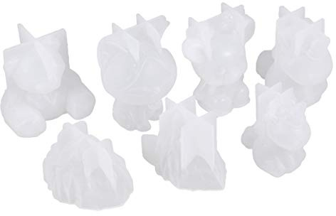 SUPVOX Epoxid-Formen, Tier-Silikonform, Bär, Einhorn, Hirsch, Katze, Löwe, Wolf, für DIY, Dessert, Backseife, 7 Stück