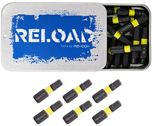 Rehook Reload H5 Hex 25mm Impact Screwdriver Bit Set, S2 Steel Drill Driver Bits with 1/4 Hex Shank, Durable Allen Tool Bits for Impact Drivers and Power Tools