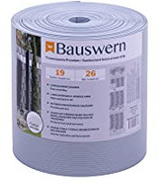 Bauswern Premium 700g PP Sichtschutzstreifen für Doppelstabmatten (Sichtschutz für Zaun, Mattenzaun) - Wetterfest, Wartungsfrei, Leichte Montage - 700g/m² mit 26m Länge x 19cm Höhe RAL7040 (Hellgrau)