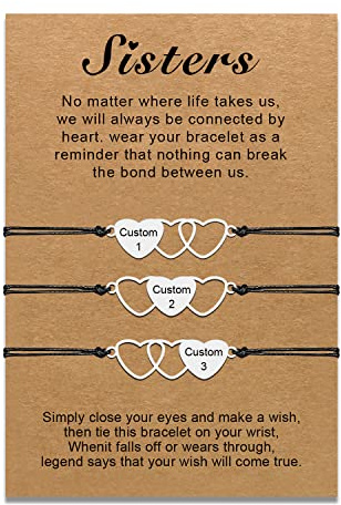 Malihome Armband für beste Freunde Passende Armbänder für Schwestern Schnur Seil Armband Schmuckset Geschenk für Frauen Mädchen