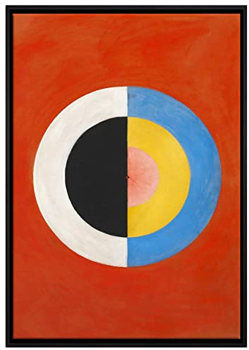 Generisch Pixxprint Hilma af Klint - Der Schwan II Leinwandbild 80x60 cm im Bilderahmen, Wandbild, Schattenfugenrahmen, Kein Poster