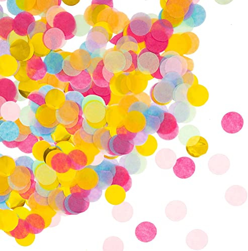 Oblique Unique Buntes Papier Konfetti Rund - 3000 Stück - 2,5cm im Farbmix - Tischdeko & Streudeko für Geburtstag Hochzeit Party JGA Jubiläum Einschulung & Schuleinführung