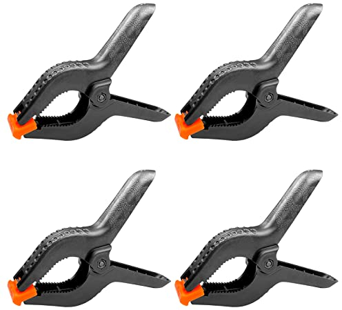 Newaner 4 stück 6 158MM klemmzwingen schwerlaste, federklemme bis 65MM spannweite, federklemmen leimzwingen mit beweglichen backen für holzbearbeitung, photografie hintergründe, federzwinge schwarze