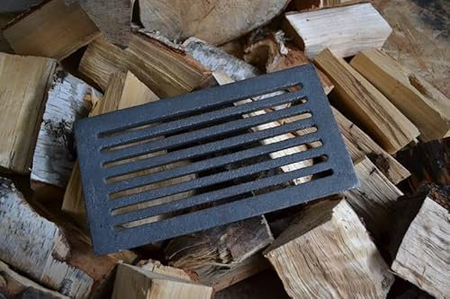 SEZAM 28,5 x 15 cm, rejilla de hierro fundido, rejilla para horno, rejilla para chimenea, rejilla para chimenea, reja de horno, rejilla de repuesto para chimenea, accesorios de hierro fundido,