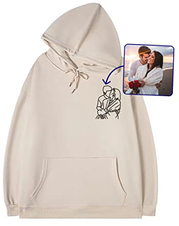 XIAO.Z Foto Skizze Pullover Personalisierte Bild Hoodie Eine Vielzahl von Farben Sweatshirts Mode Paar Familie Kleidung Valentinstag Weihnachten Geburtstagsgeschenke