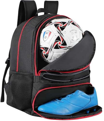 TRAILKICKER Soccer Bag Backpack for Soccer Ball Bag Basketball Backpack Volleyball Bag Football Accessories Sports Backpack RED