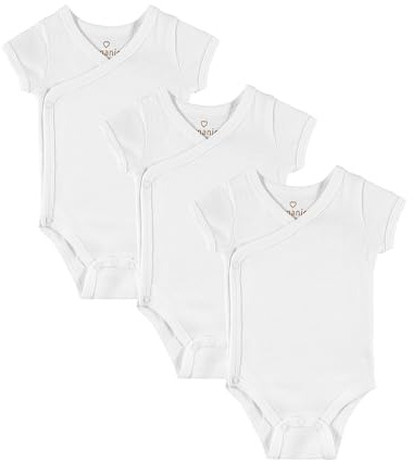 Kindsgard Wickelbody kurzarm „trunder“ – 3er-Pack aus Jersey – 100% Bio-Baumwolle – OEKO-TEX zertifiziert – unisex Baby Body – ideal für Erstausstattung & Neugeborene